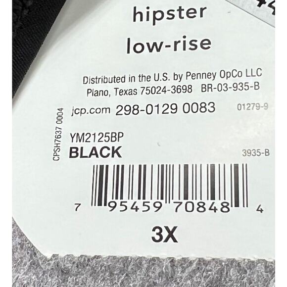 Decree Bikini Bottom Womens 3XL Black Hipster Swimsuit Medium Coverage Beach NEW - Picture 11 of 14